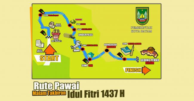 Rute Pawai Takbir 1437 H